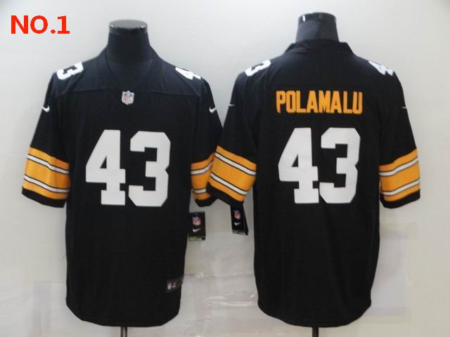 Men's Pittsburgh Steelers #43 Troy Polamalu Jersey NO.1;